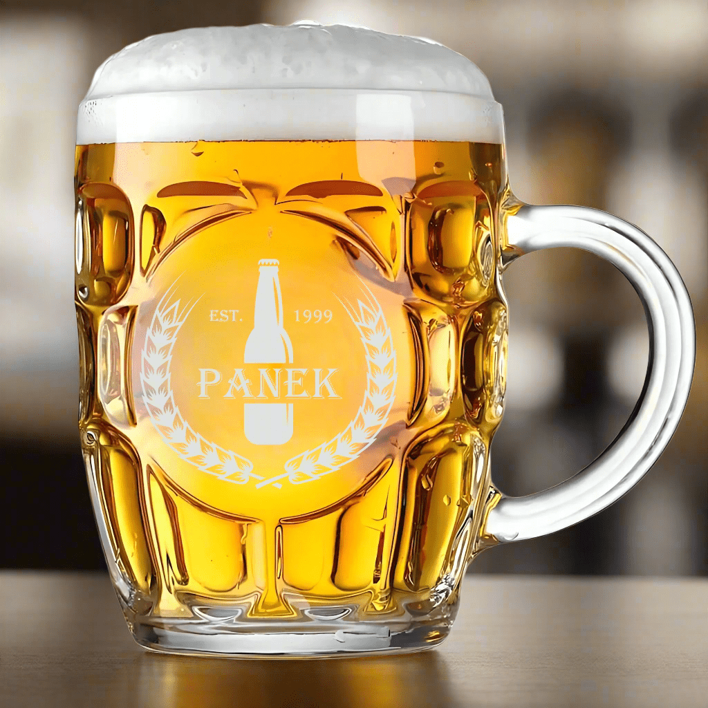 Personalized 20oz Britannia Beer Mug - Beer Glasses - GroomsDay