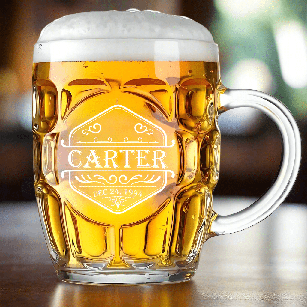 Personalized 20oz Britannia Beer Mug - Beer Glasses - GroomsDay