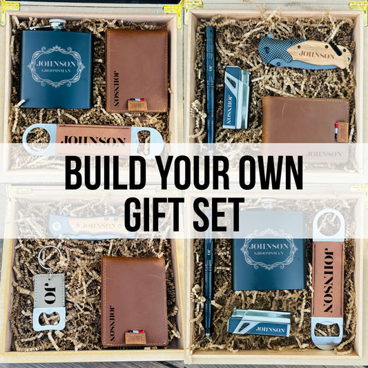 Box Set 2024 Build Your Own Groomsmen Box by Groovy Groomsmen Gifts