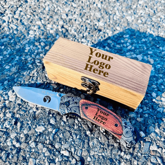 Unique Personalized Custom Logo Steely Eye Customized Knife Gifts for Men by Groovy Guy