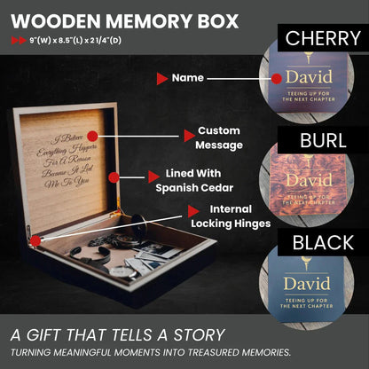 Golf Retirement Keepsake Box - Retirement - GroomsDay