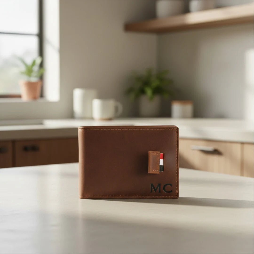 Sentimental Leather Wallet - Anniversary - GroomsDay