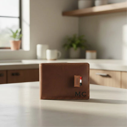 Sentimental Leather Wallet - Anniversary - GroomsDay