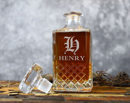 Crystal Whiskey Decanter Set - Whiskey - GroomsDay
