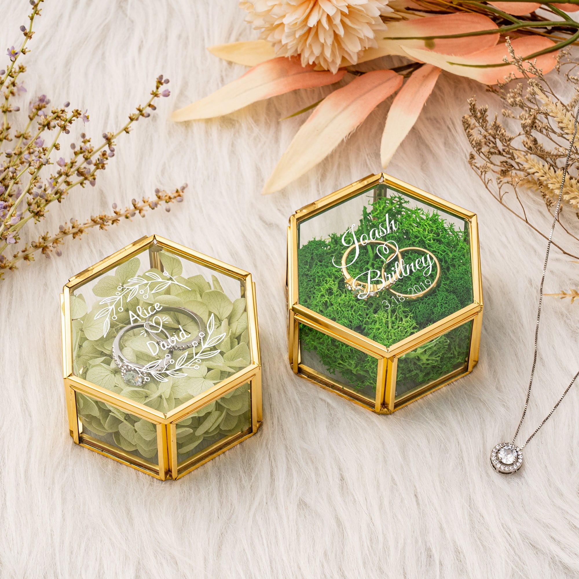 Greenery Ring Box