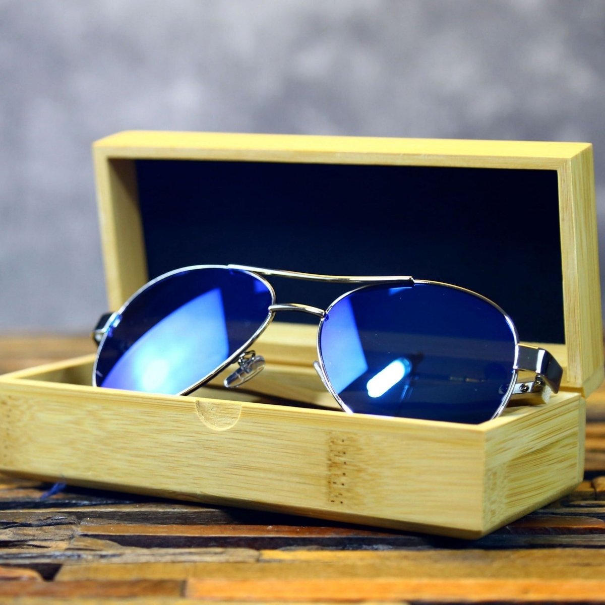 Custom Blue Ice Sunglasses - Sunglasses - GroomsDay