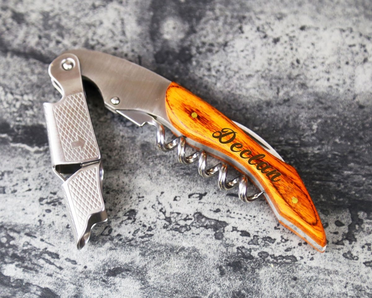 Engraved Wine Popper - wine - GroomsDay