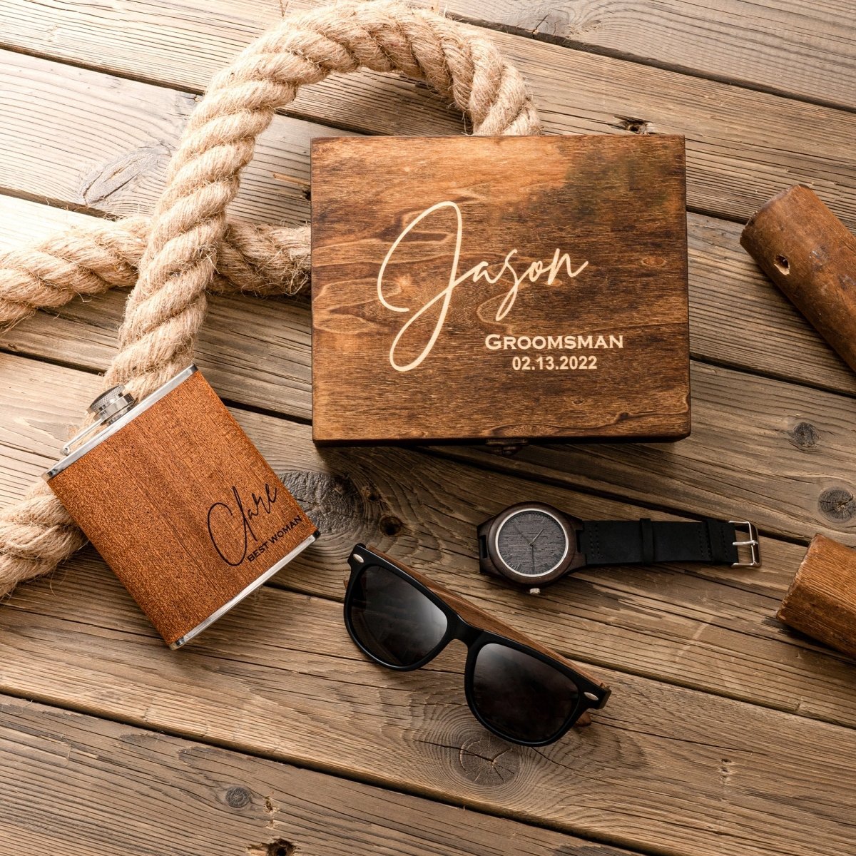 Unique Personalized Sipping in Style Box Set Customized Gift Sets Gifts for Men by Groovy Guy