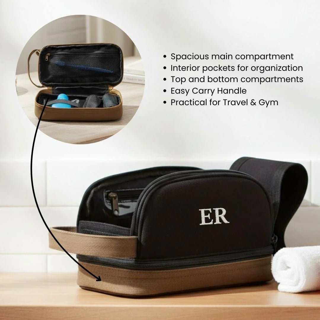 Canvas Toiletry Bag - Toiletry Bag - GroomsDay