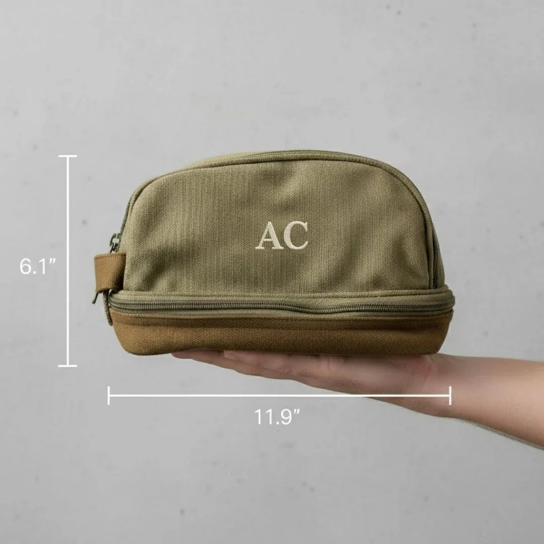 Canvas Toiletry Bag - Toiletry Bag - GroomsDay