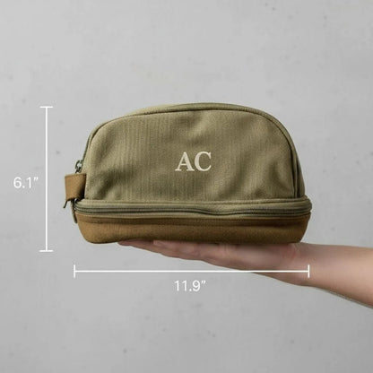 Canvas Toiletry Bag - Toiletry Bag - GroomsDay