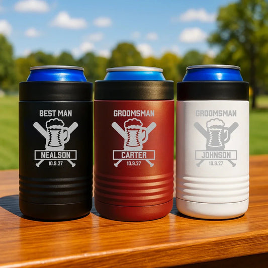 Changeup Can Cooler - Groovy Laser - GroomsDay