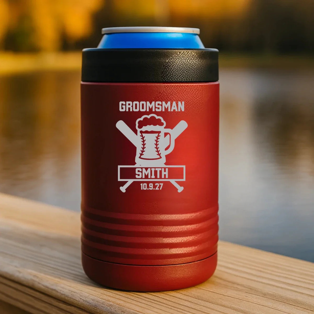 Changeup Can Cooler - Groovy Laser - GroomsDay