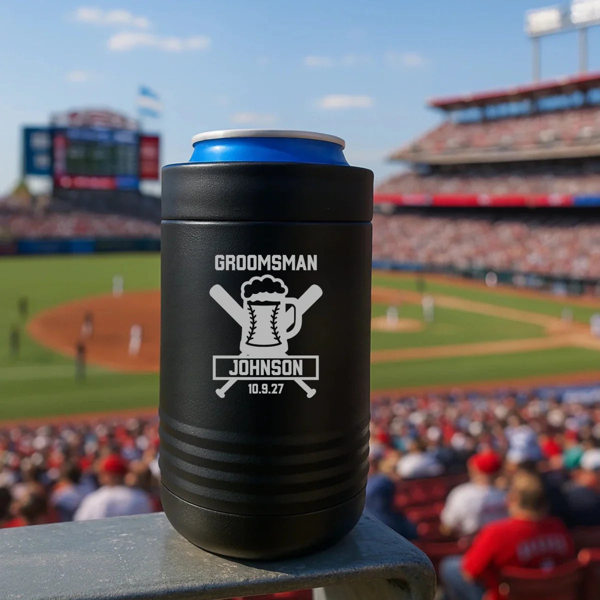 Changeup Can Cooler - Groovy Laser - GroomsDay