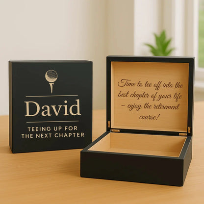Golf Retirement Keepsake Box - Retirement - GroomsDay