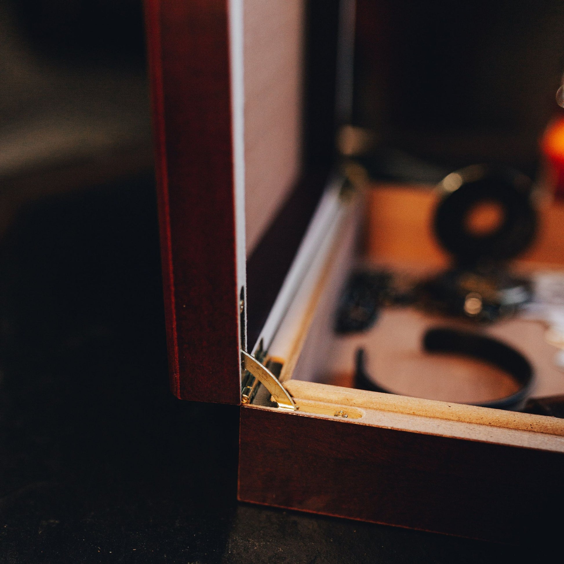 Custom U.S. Marine Corps wooden memory box with engraved name and message