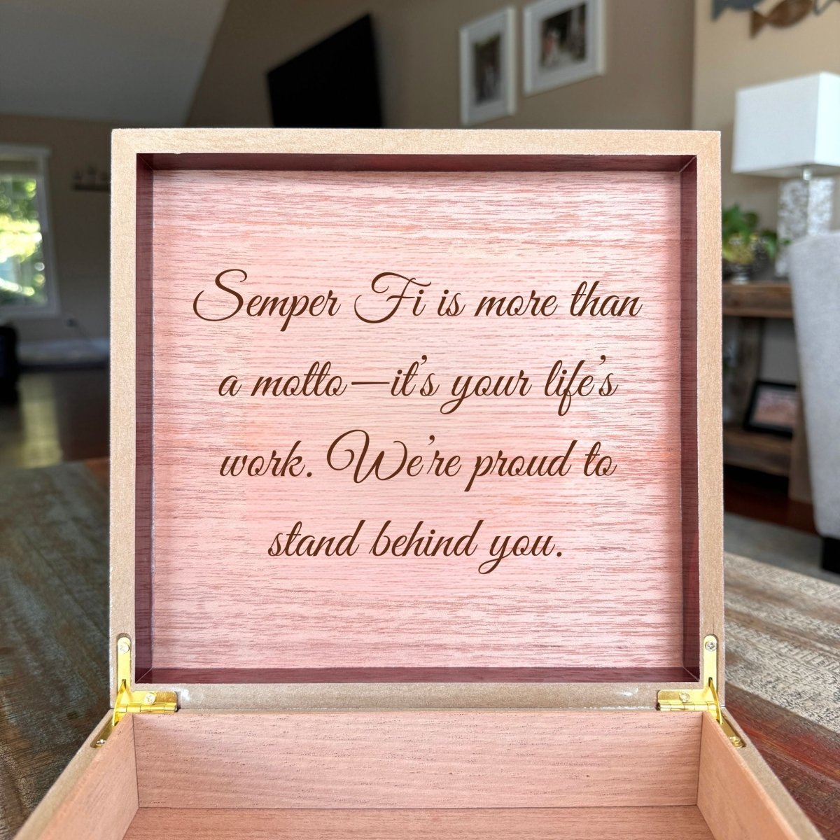 Marine Keepsake Box - Military - GroomsDay