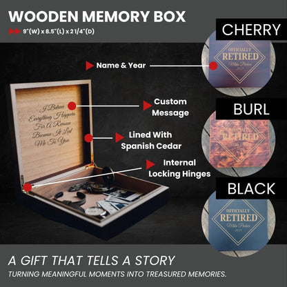 Retirement Keepsake Box - Retirement - GroomsDay