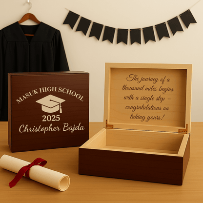 Personalized Graduation Keepsake Box - graduation gifts for him - GroomsDay