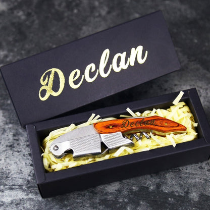 Engraved Wine Popper - wine - GroomsDay