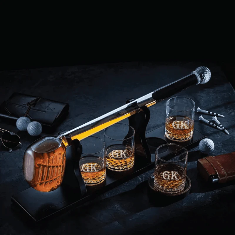 Custom Personalized Golf Club Whiskey Decanter - Golf - GroomsDay