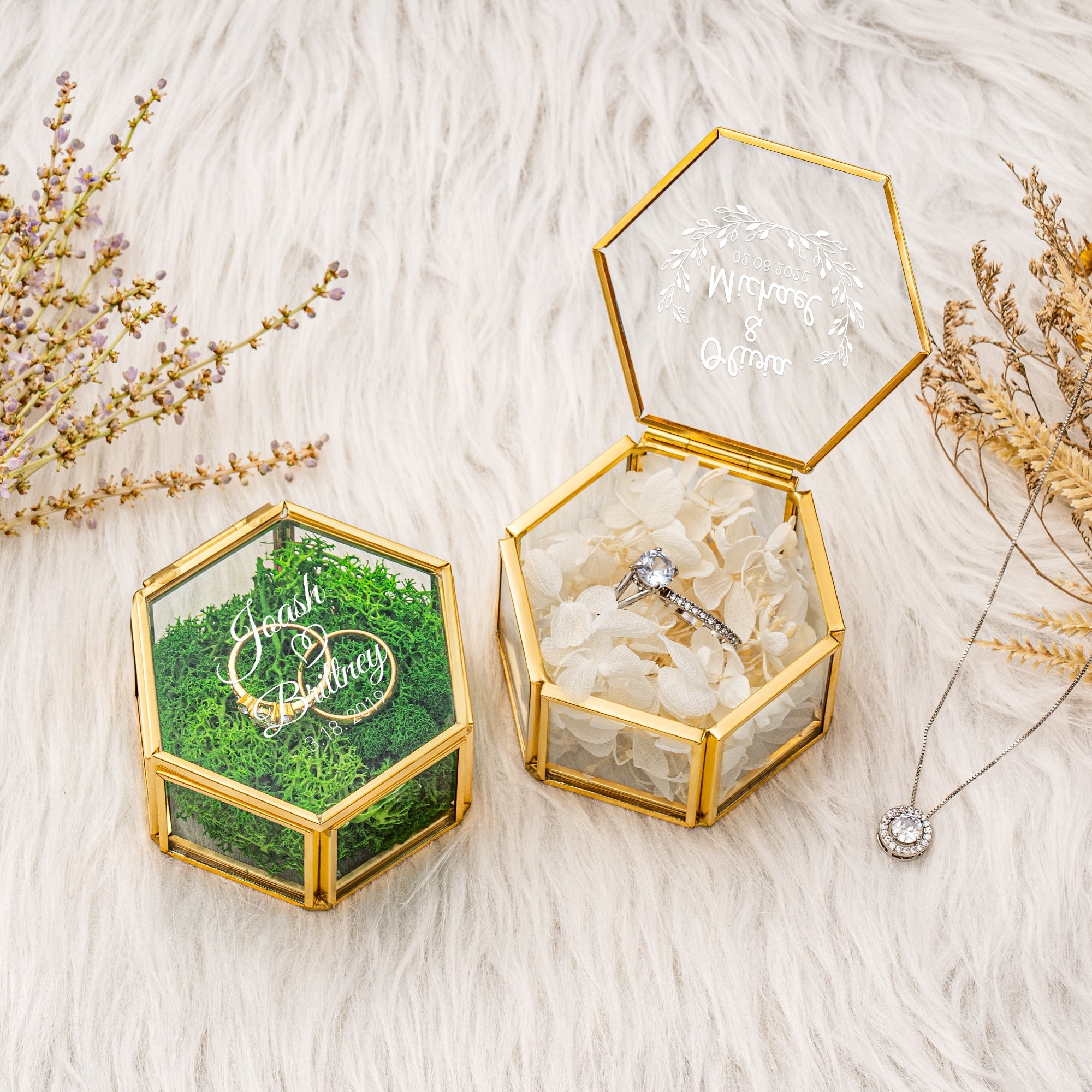 Greenery Ring Box