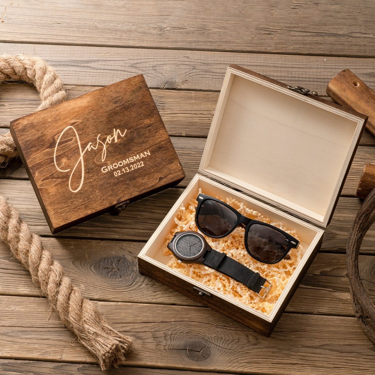 Unique Personalized Sipping in Style Box Set Customized Gift Sets Gifts for Men by Groovy Guy
