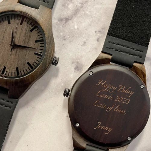 Elegant Personalized Men's Wood Watch - Anniversary - GroomsDay