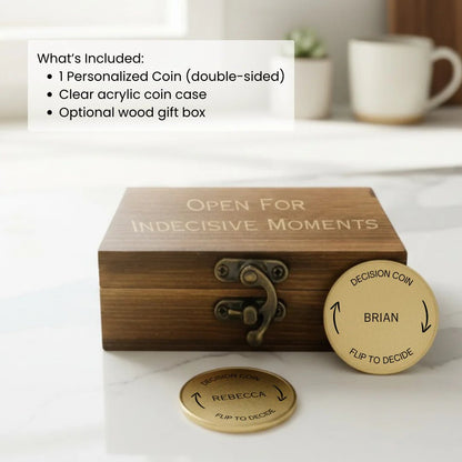 Custom Decision Coin for Couples - Anniversary - GroomsDay