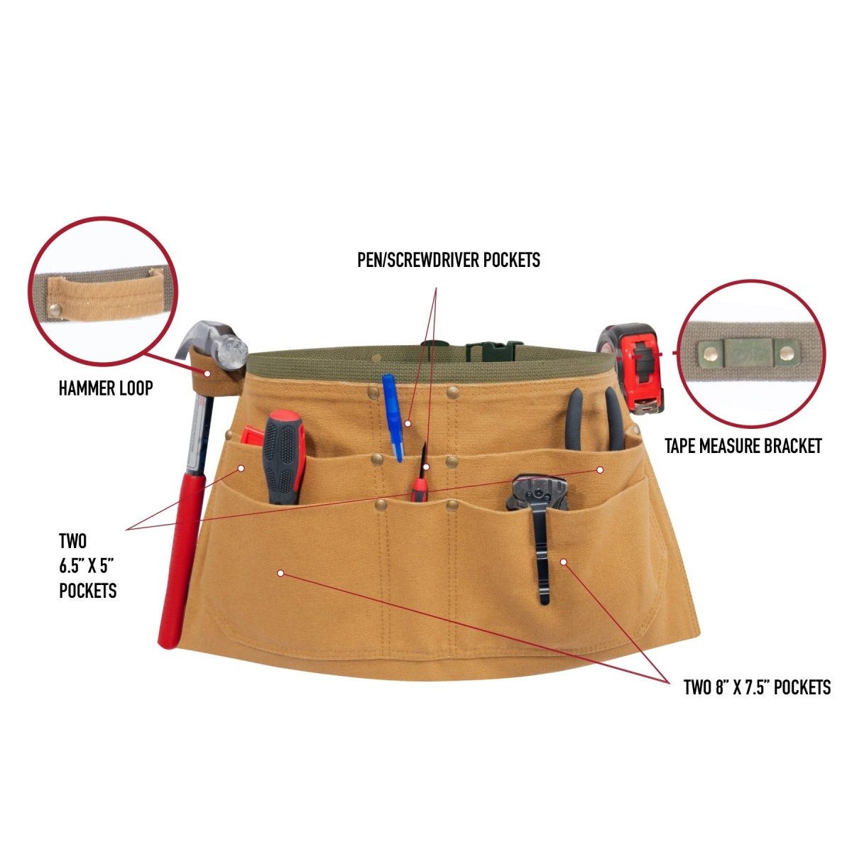 Unique Personalized Personalized Tool Belt Customized Dad Gifts for Men by Groovy Guy