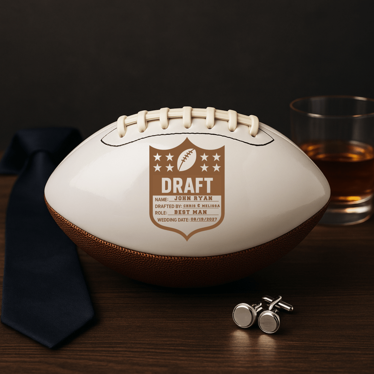 Hall of Fame Personalized Football - Sports Groomsmen Gifts - GroomsDay