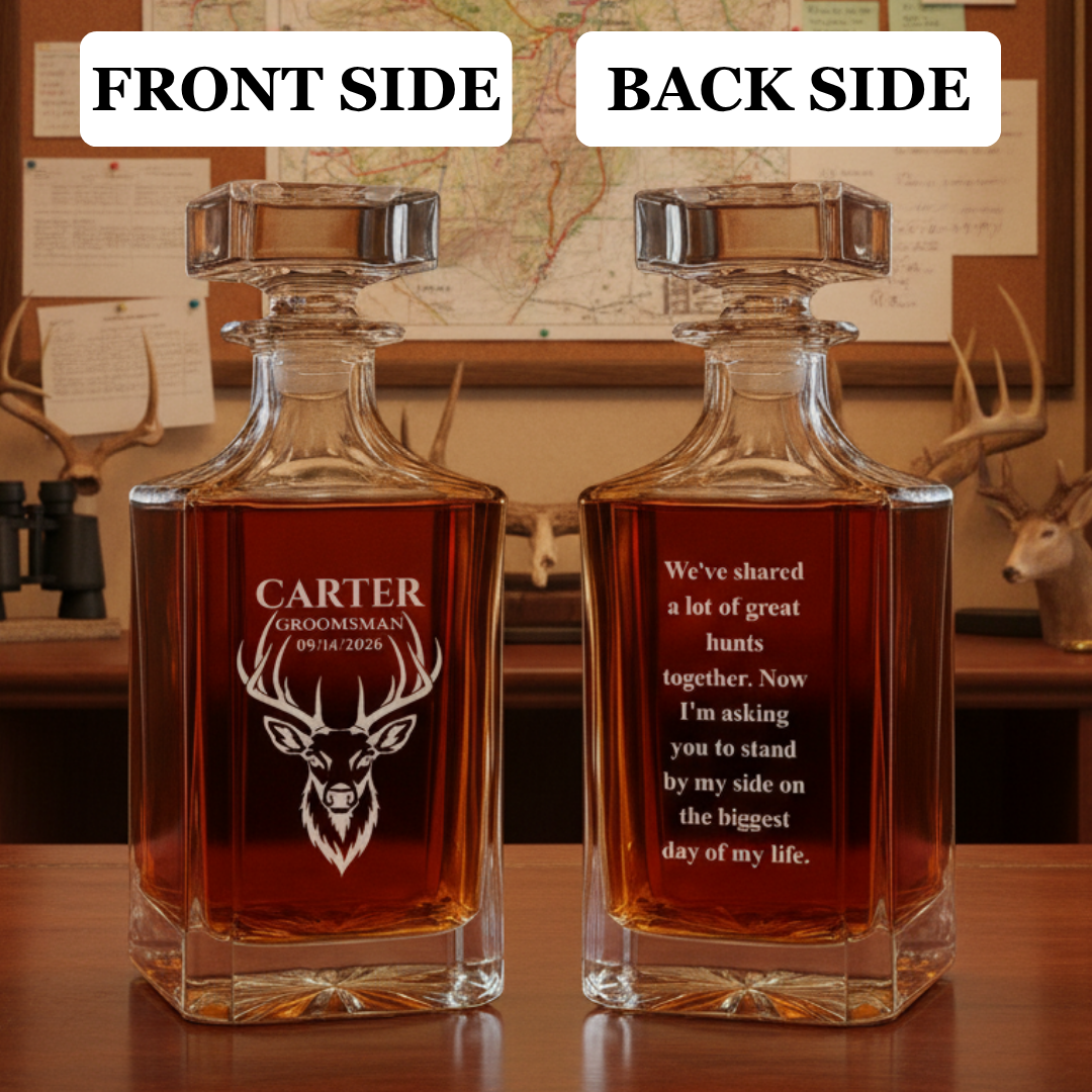 Trophy Buck Personalized Decanter