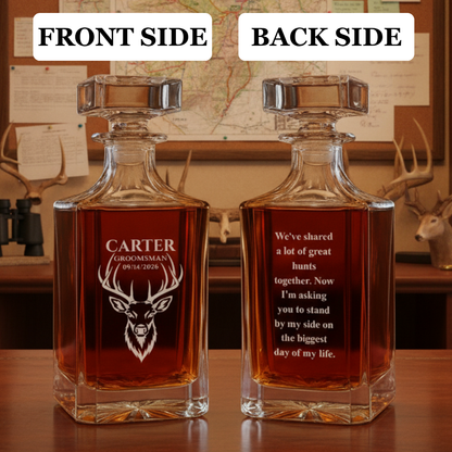 Trophy Buck Personalized Decanter