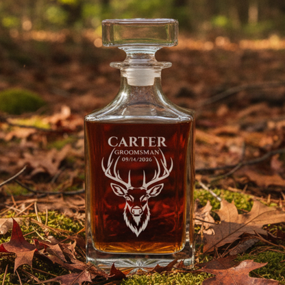 Trophy Buck Personalized Decanter