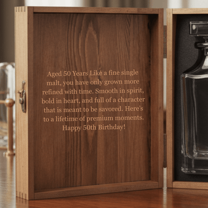 50th Birthday Decanter Set - Birthday - GroomsDay