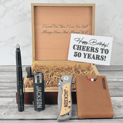 Cheers to 50 Years Gift Set - Birthday - GroomsDay