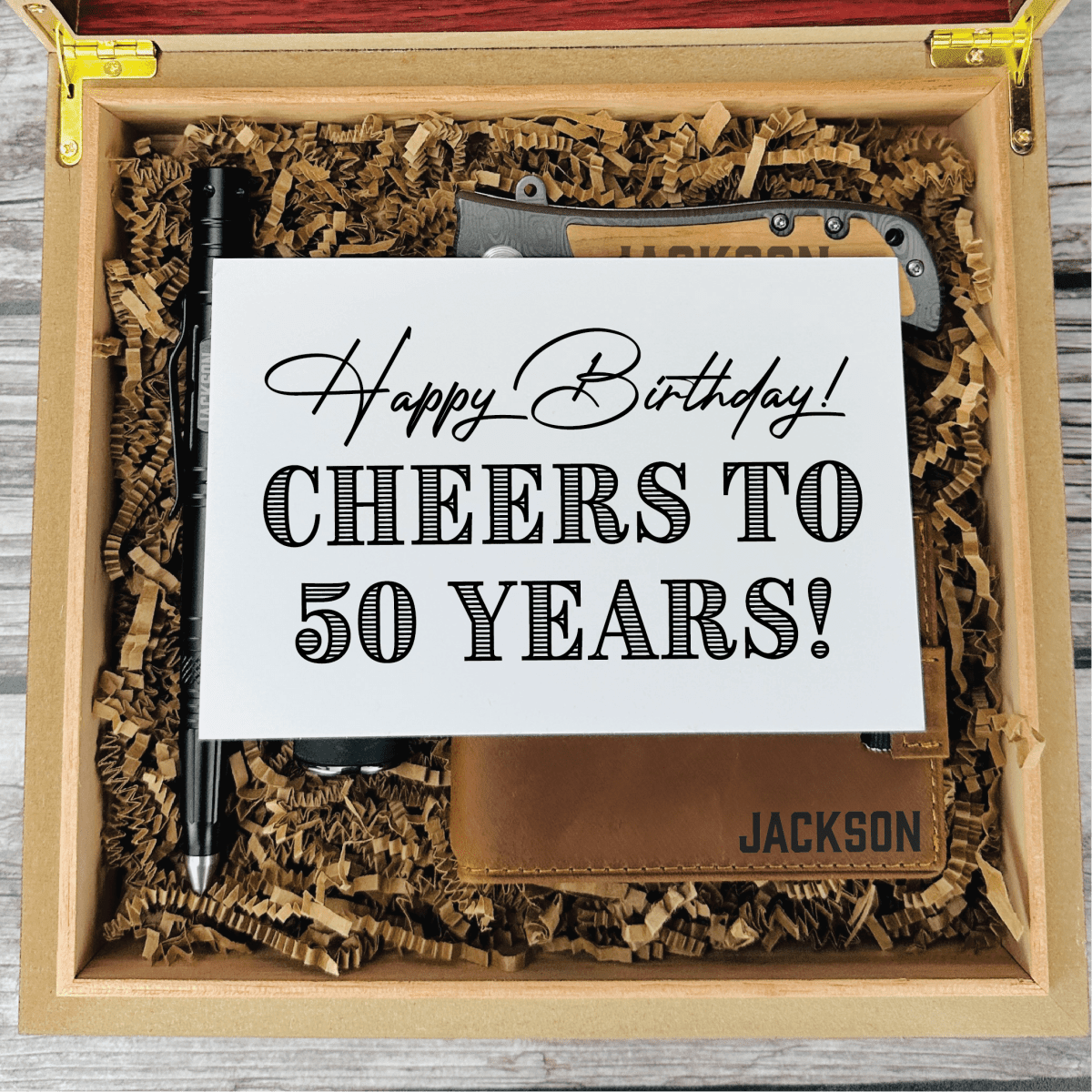 Cheers to 50 Years Gift Set - Birthday - GroomsDay