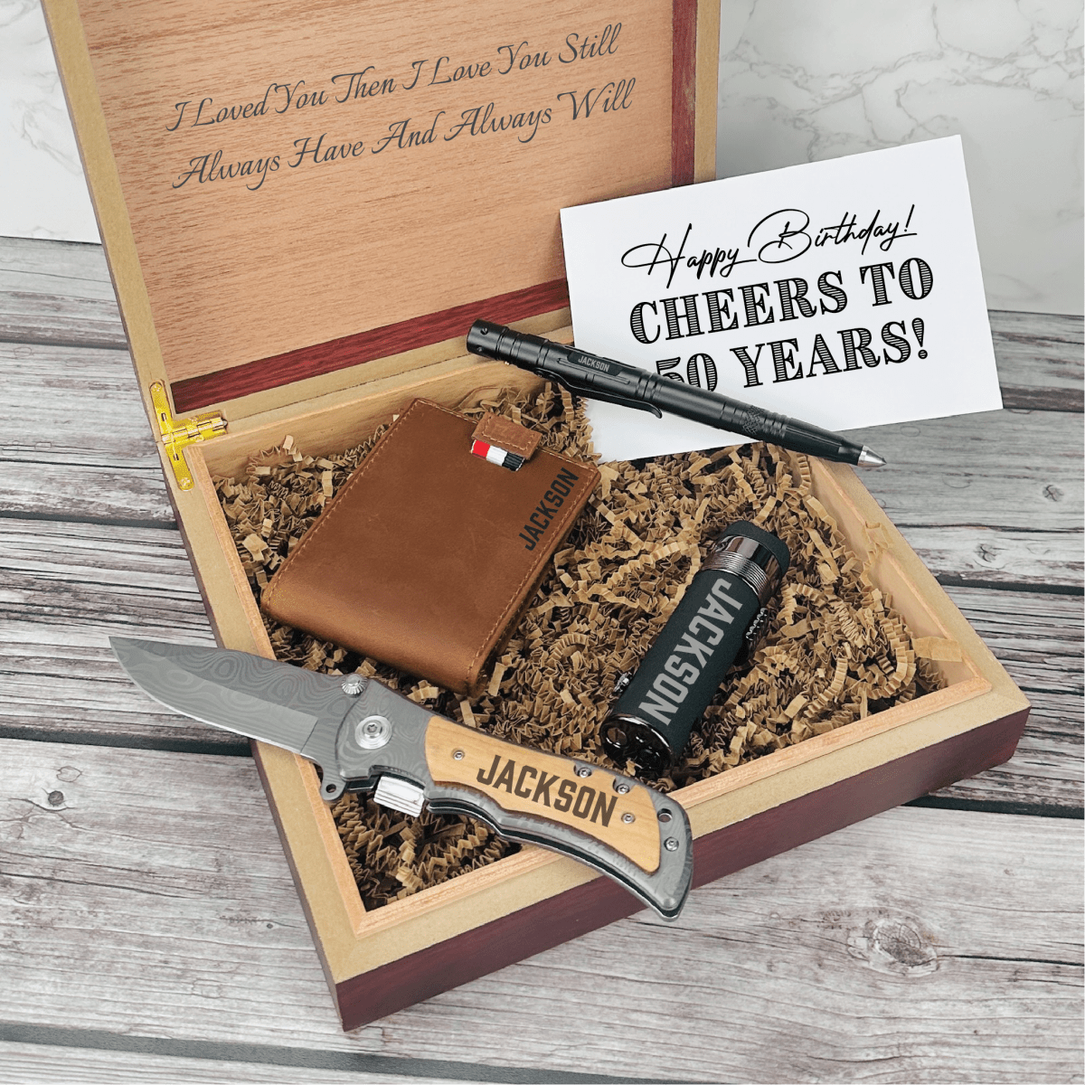 Cheers to 50 Years Gift Set - Birthday - GroomsDay