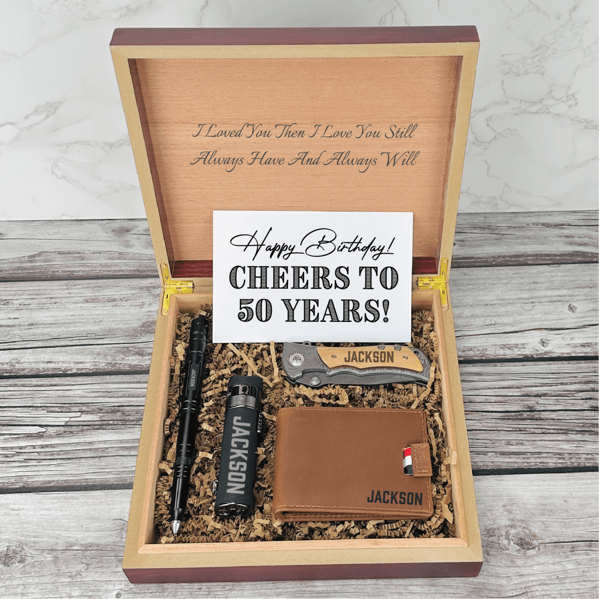 Cheers to 50 Years Gift Set - Birthday - GroomsDay