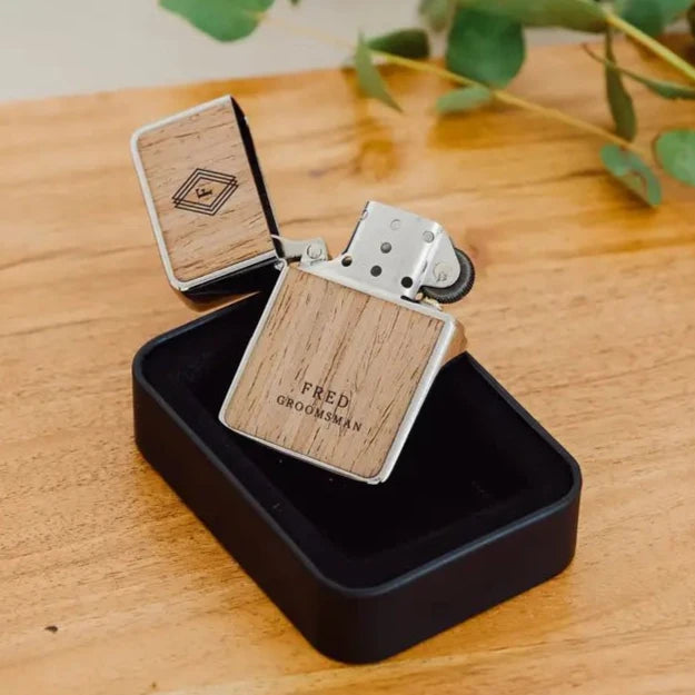 Personalized Wood Zippo Lighter