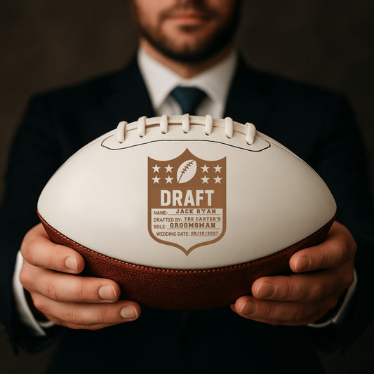 Hall of Fame Personalized Football - Sports Groomsmen Gifts - GroomsDay