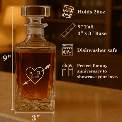 Forever Yours Decanter Set - Anniversary - GroomsDay