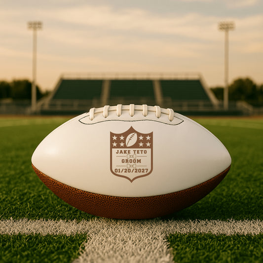 Custom Groomsman Football - Sports Groomsmen Gifts - GroomsDay