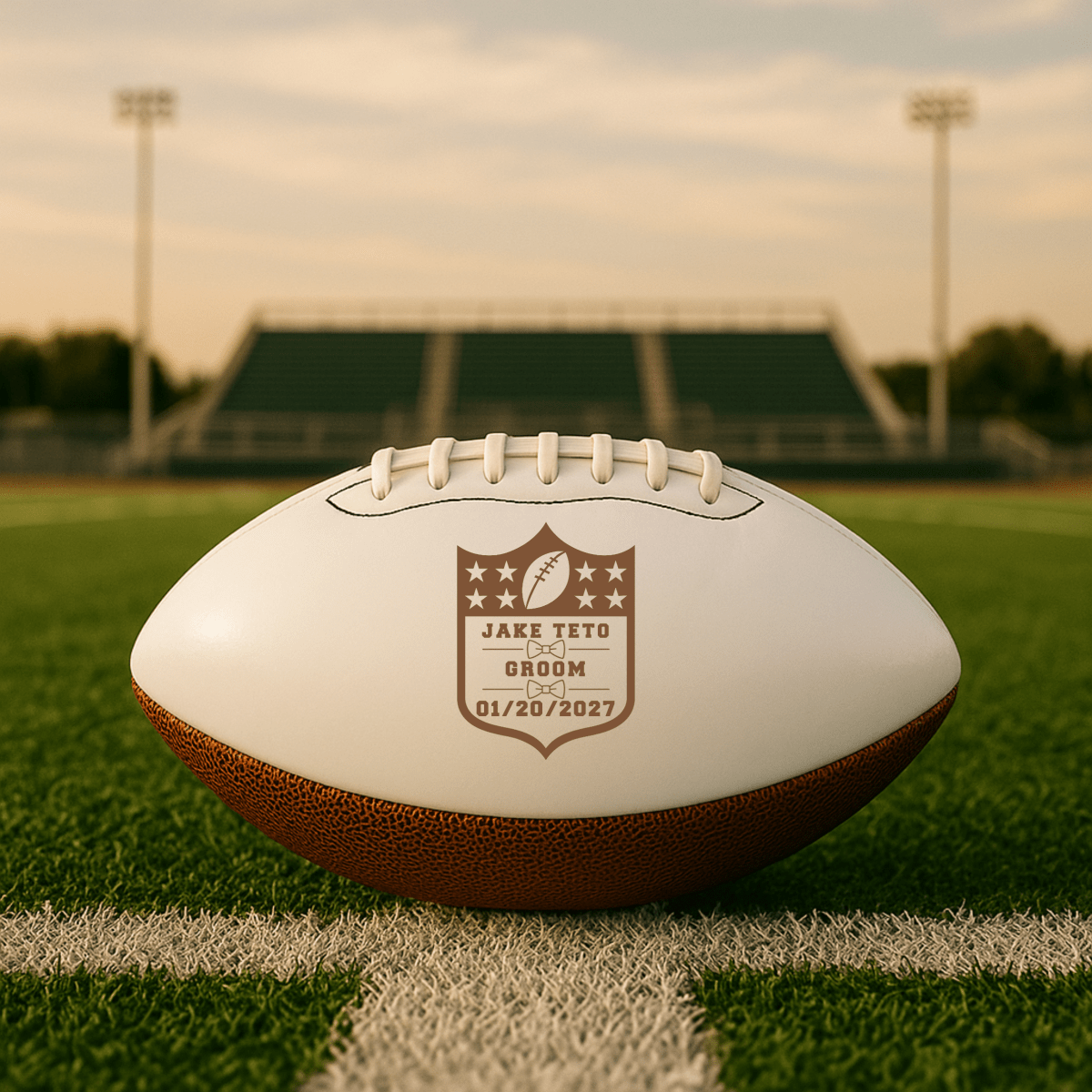 Custom Groomsman Football - Sports Groomsmen Gifts - GroomsDay