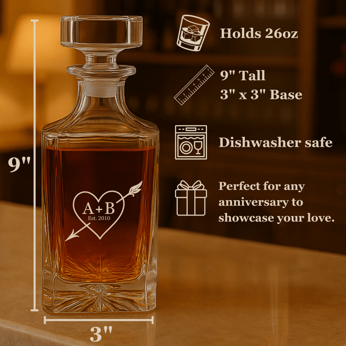 Forever Yours Decanter Set - Anniversary - GroomsDay