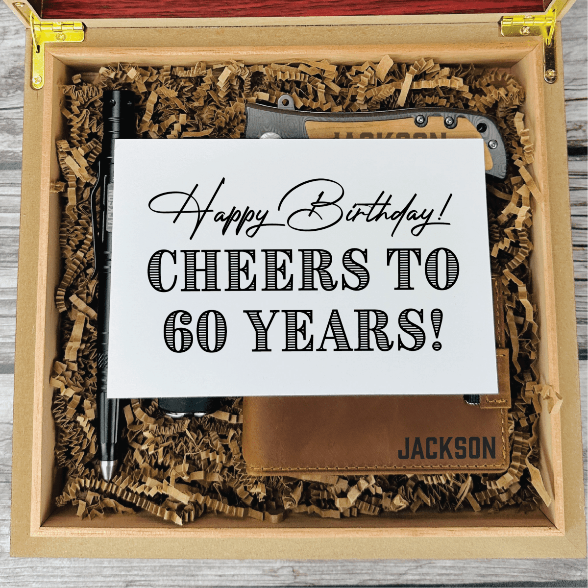 Cheers to 60 Years Gift Set - Birthday - GroomsDay