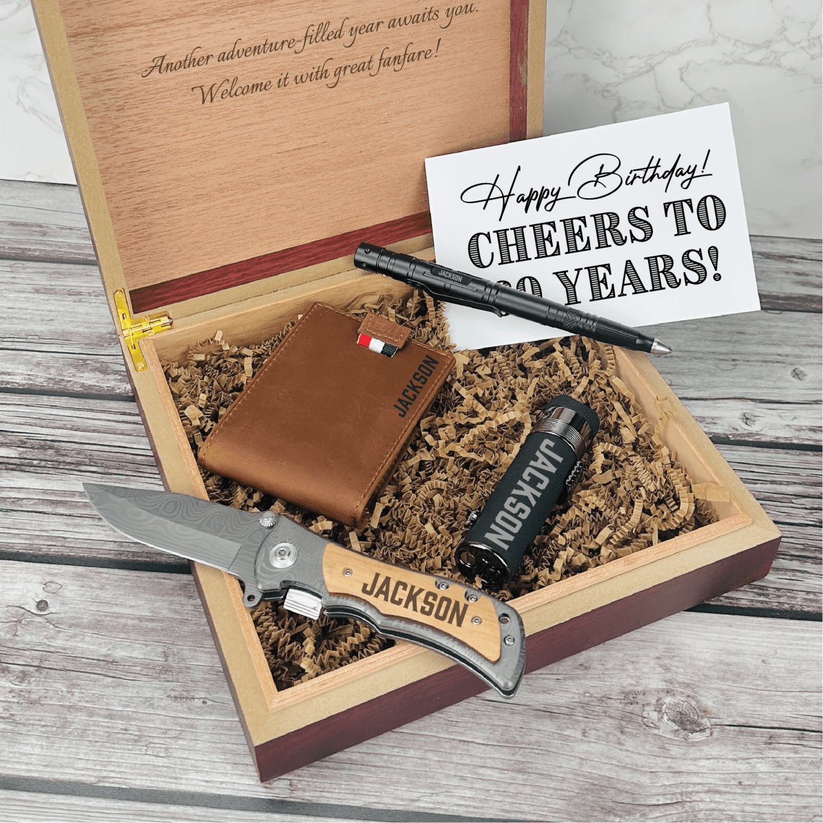 Cheers to 60 Years Gift Set - Birthday - GroomsDay