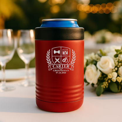 Wedding Party Crest Can Cooler