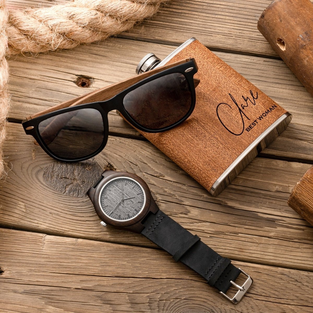 Unique Personalized Sipping in Style Box Set Customized Gift Sets Gifts for Men by Groovy Guy