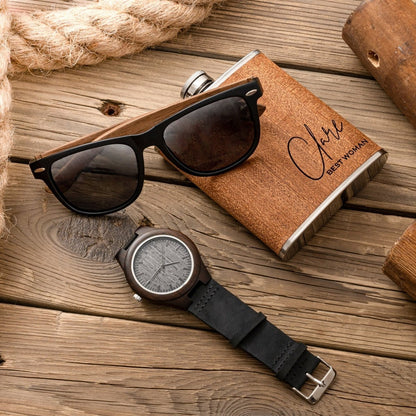 Unique Personalized Sipping in Style Box Set Customized Gift Sets Gifts for Men by Groovy Guy